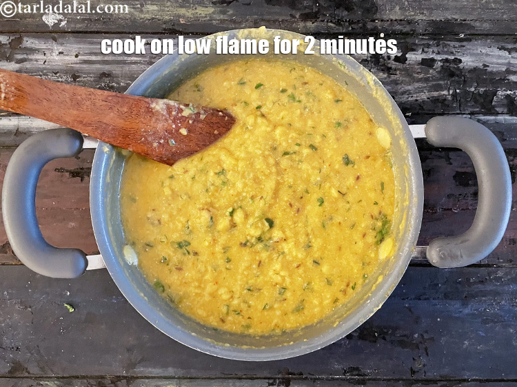 Step 32 – Cook on a slow flame for 2 minutes, while stirring continuously.