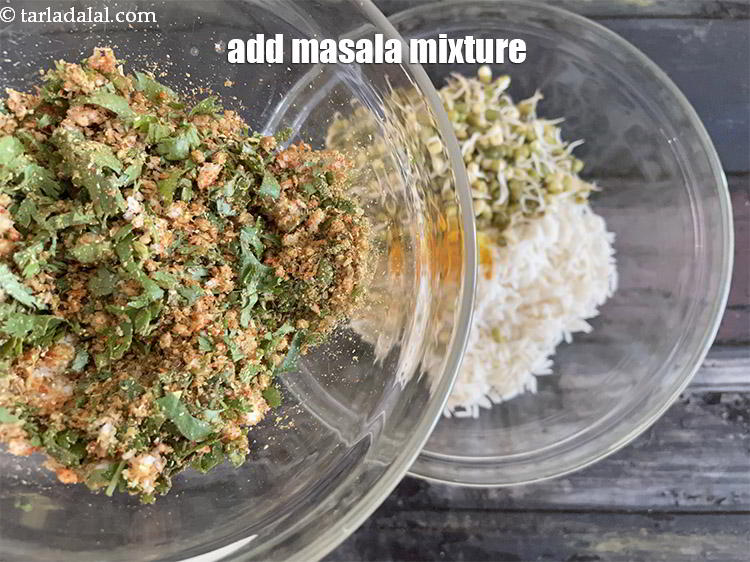 Step 26 – Add the masala mixture.