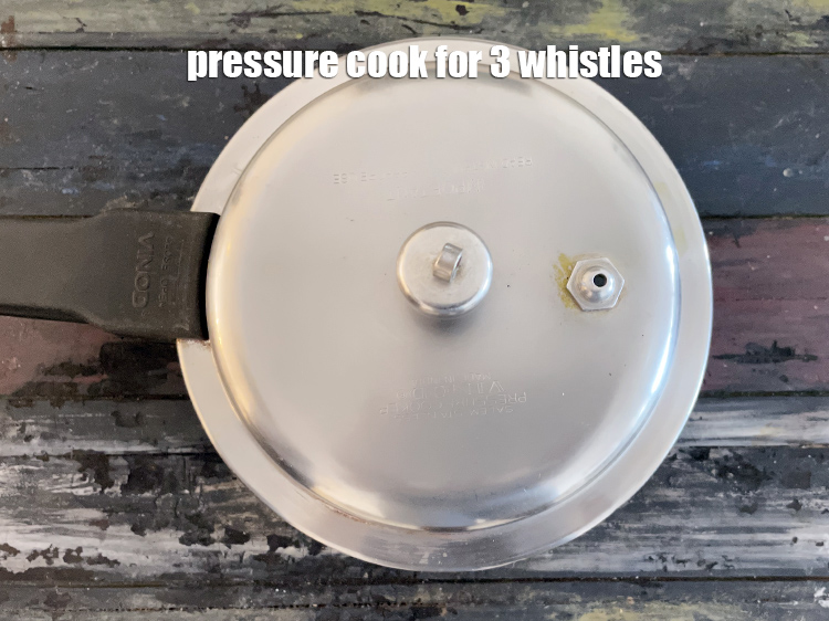 Step 41 – Pressure cook for 3 whistles.