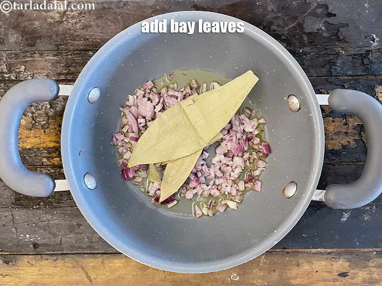 Step 43 – Add&nbsp;<meta charset="UTF-8" />3&nbsp;<a href="glossary-bayleaf-tejpatta-tej-patta-189i">bayleaves (tejpatta)</a>.