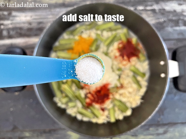 Step 30 – Add salt to taste. We added 1/4 tsp salt.