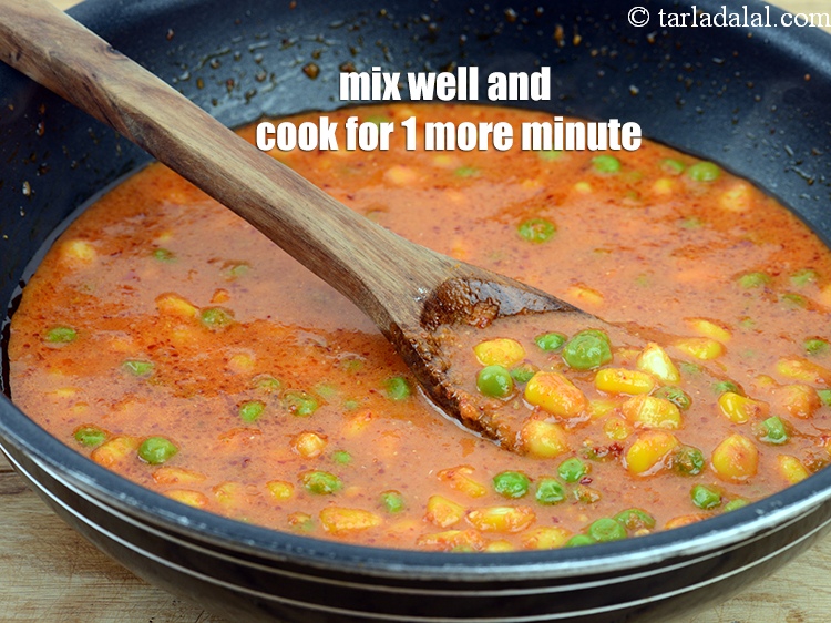 Step 26 – Mix well and cook on a medium flame for 1 more minute.