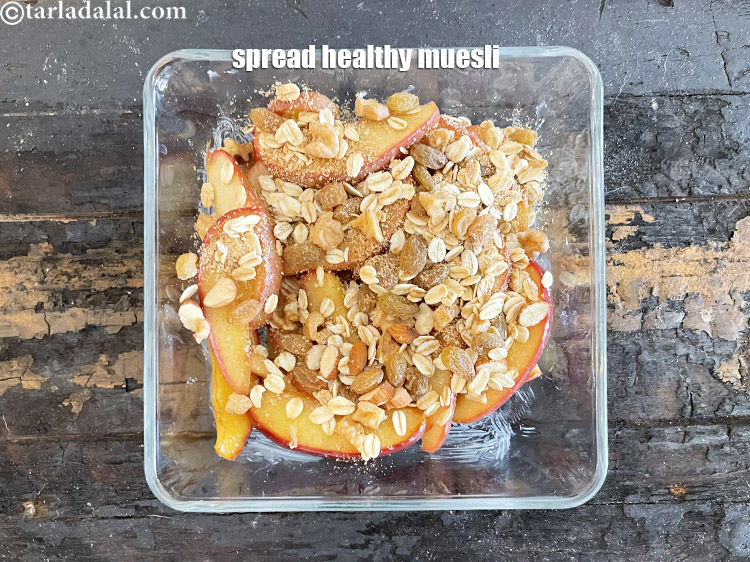 Step 35 – Spread the muesli evenly over it.