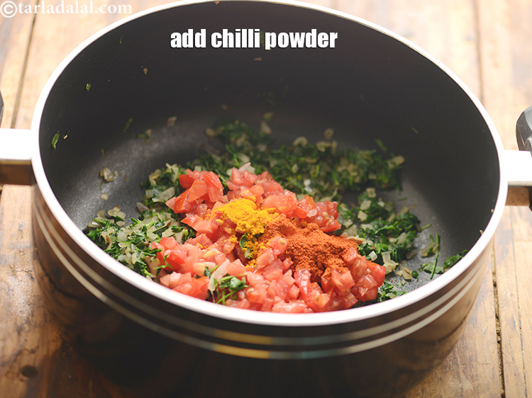 Step 40 – Add 1 tsp&nbsp;<a href="https://www.tarladalal.com/glossary-chilli-powder-red-chilli-powder-339i">chilli powder</a>.