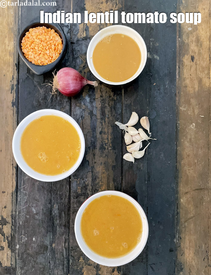 Step 33 – Serve <strong>garlic lentil and tomato soup | Indian lentil tomato soup | healthy lentil vegetable …
