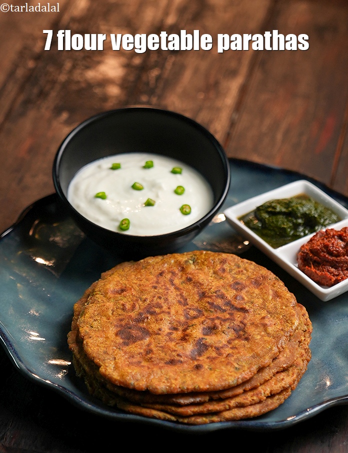 Step 25 – Serve <strong>saatdhan paratha recipe | 7 flour vegetable parathas | healthy multi flour flatbread |</strong> …