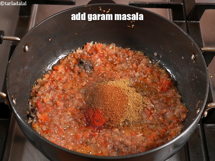 Step 26 – Add &frac12; tsp garam masala.