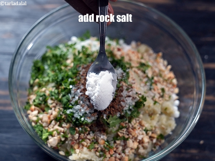 Step 26 – Add rock salt (sendha namak) to taste.