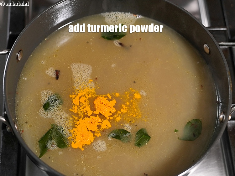 Step 27 – Add &frac14; tsp turmeric powder.