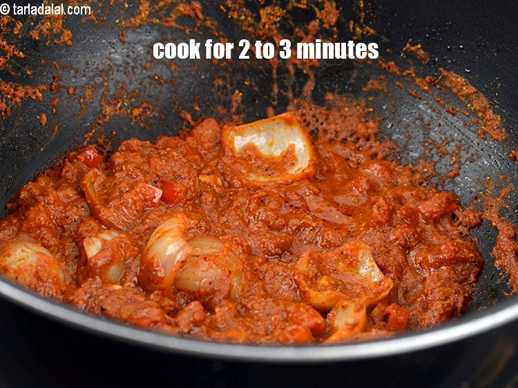 Step 27 – Mix well and cook on a medium flame for 2 to 3 minutes, while stirring …