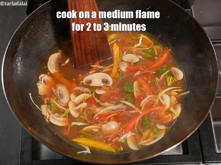 Step 29 – Cook on a medium flame for 2 to 3 minutes.