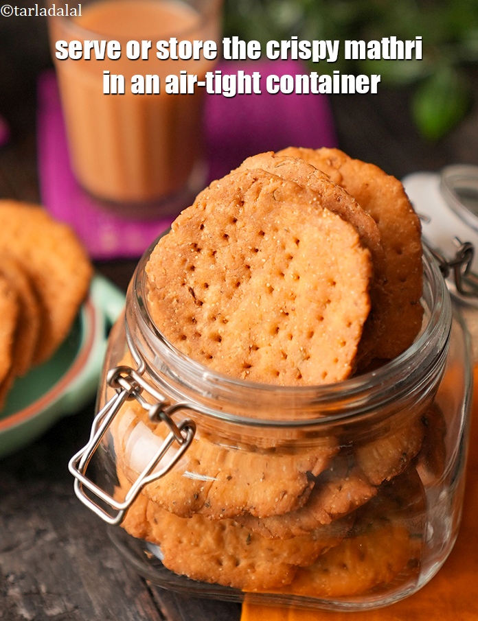 Step 26 – Serve or store the <strong>masala mathri recipe | crispy mathri | mathri - Diwali jar …