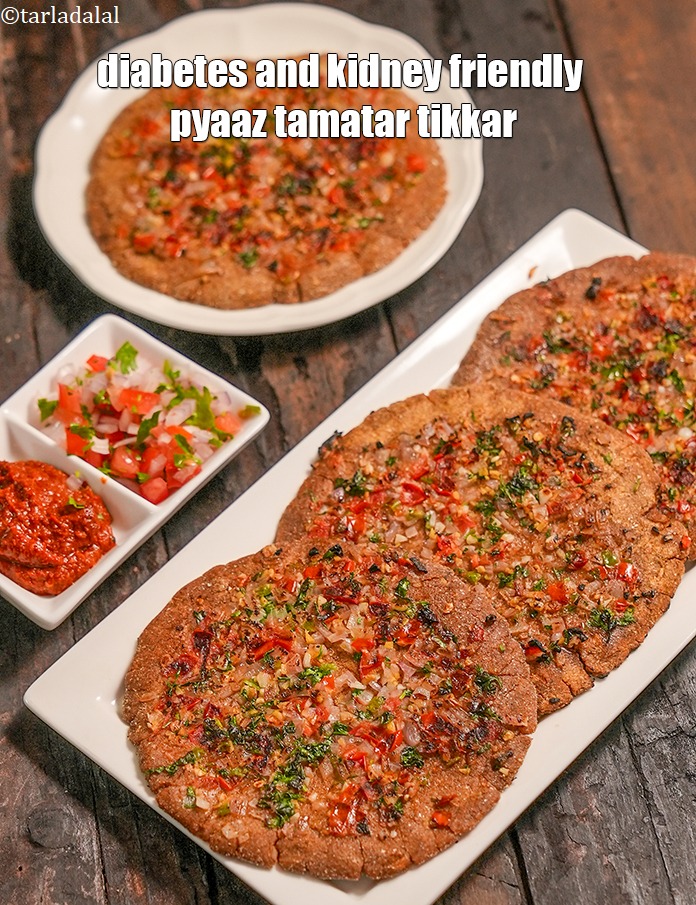 Step 27 – Serve <strong>jowar pyaaz tikkad recipe&nbsp;|&nbsp;diabetes and kidney friendly pyaaz tamatar tikkar&nbsp;|&nbsp;gluten free tikkad&nbsp;|</strong> hot.