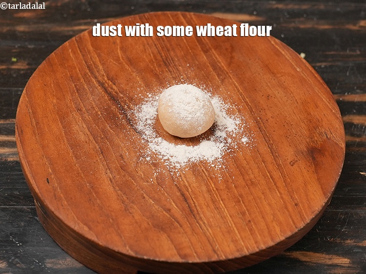Step 27 – Dust with some wheat flour.