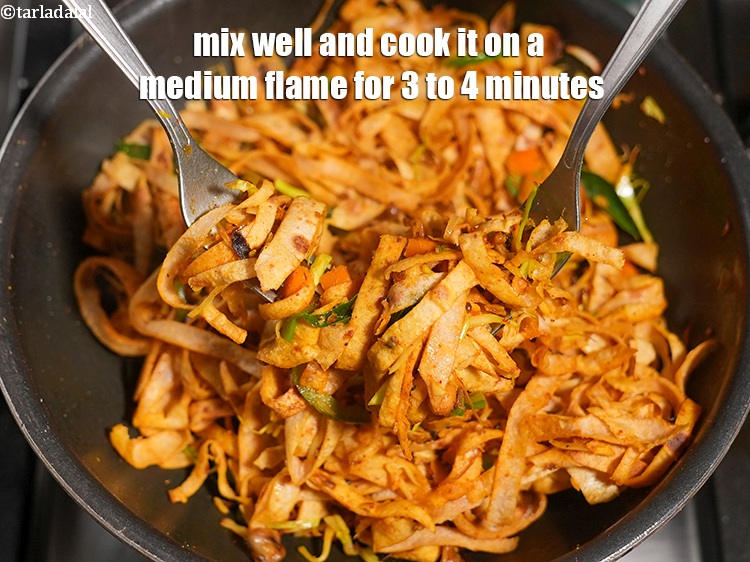 Step 29 – Mix well and cook it on a medium flame for 3 to 4 minutes.