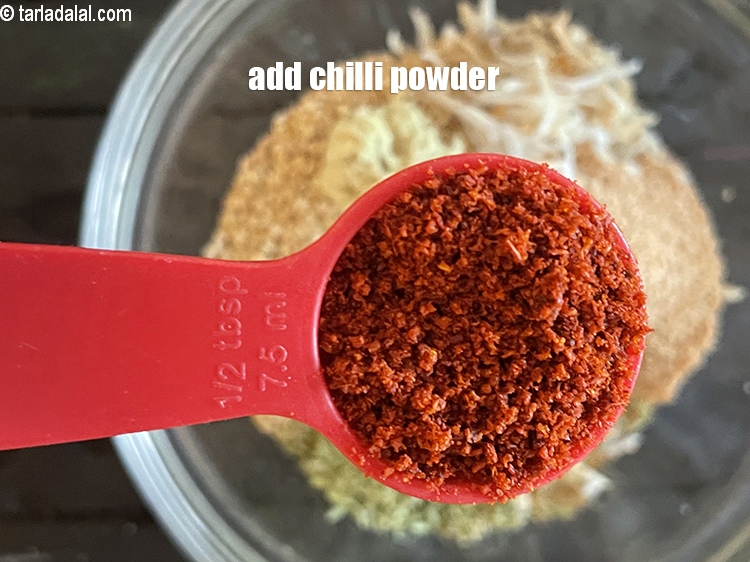 Step 26 – Add&nbsp;<meta charset="UTF-8" />1/2 tbsp&nbsp;<a href="glossary-chilli-powder-red-chilli-powder-339i">chilli powder</a>.