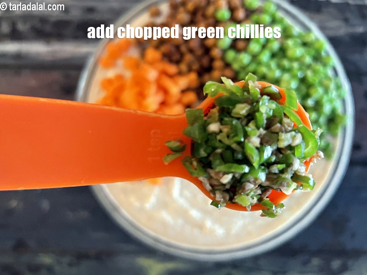 Step 26 – Add 2&nbsp;tsp chopped green chillies.
