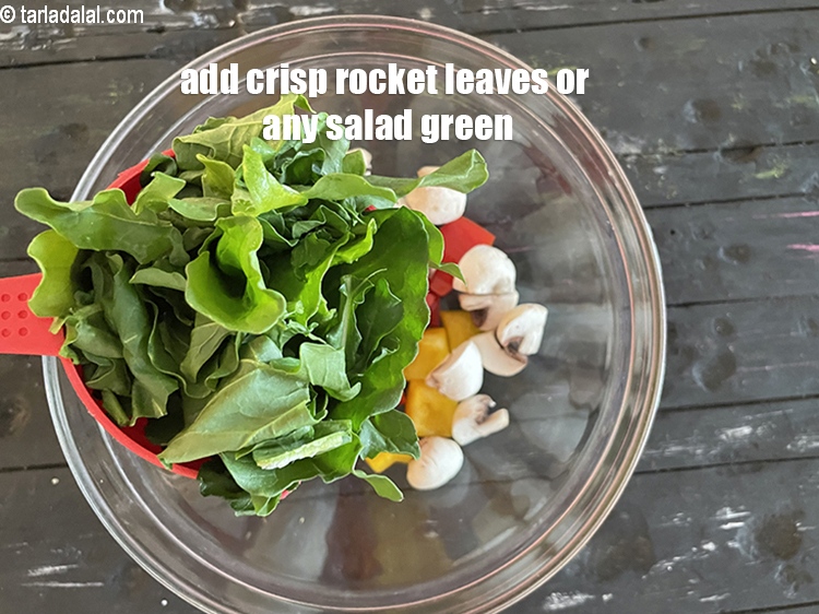 Step 27 – Add&nbsp;<meta charset="UTF-8" />1 cup&nbsp;<a href="glossary-rocket-leaves-arugula-1379i">rocket leaves (arugula)</a>.