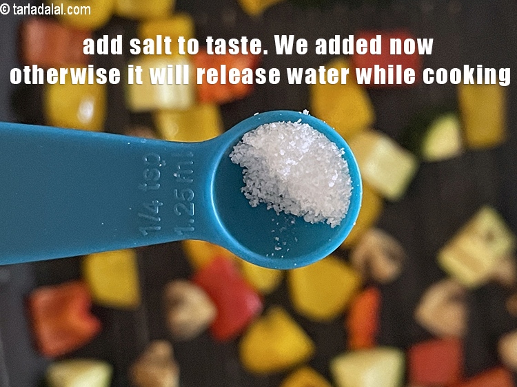 Step 26 – Add salt to taste. We added 1/8th tsp salt.