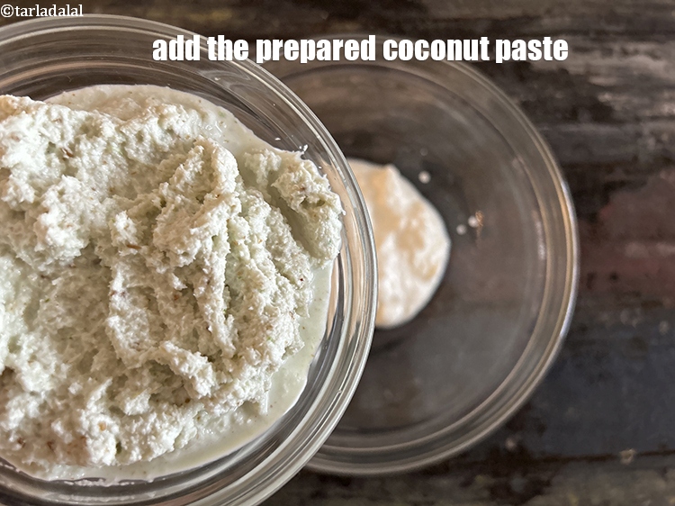 Step 26 – Add the prepared <strong>coconut paste.</strong>