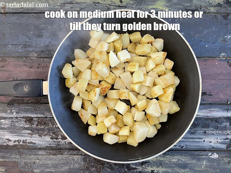 Step 26 – Cook on a medium flame for 3 to 4 minute or till they turn golden …