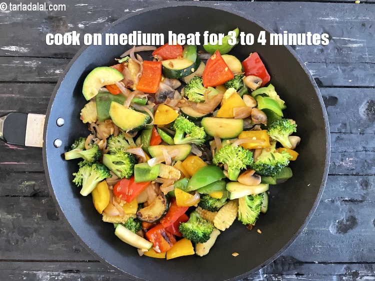 Step 27 – Cook on a medium flame for 3 to 4 minutes, while stirring occasionally.