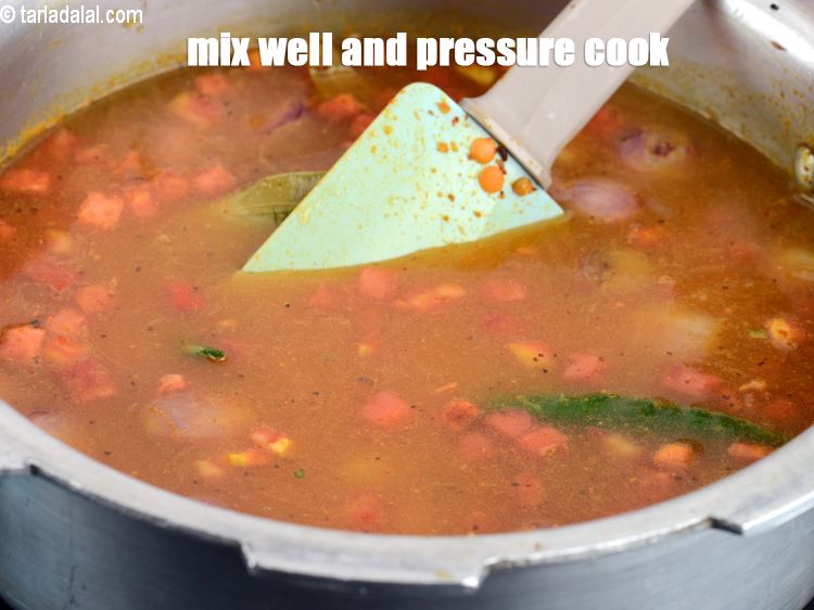 Step 26 – Mix well and pressure cook for 3 whistles.