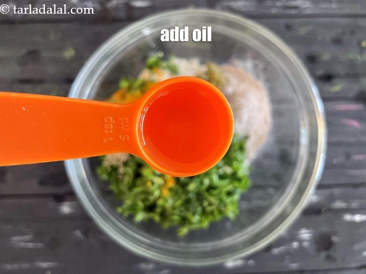 Step 34 – Add 1/2 tsp oil.