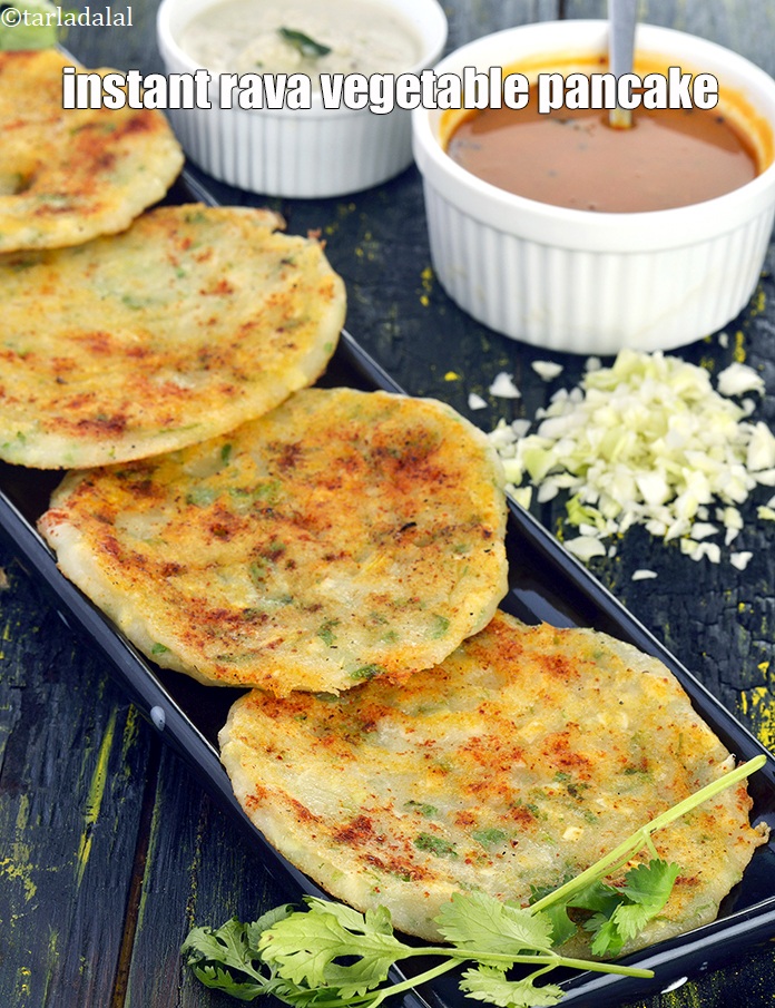 Step 26 – Serve <strong>semolina uttapam with cabbage</strong>&nbsp;<strong>| instant rava vegetable pancake |&nbsp;sooji chilla with curds |&nbsp;</strong>&nbsp;hot with&nbsp;<a …