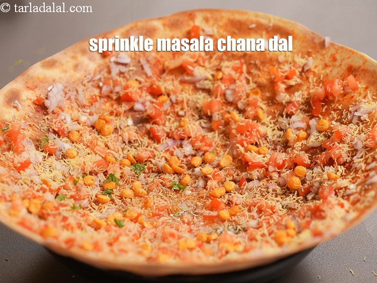 Step 27 – Sprinkle 1 tbsp masala chana dal.
