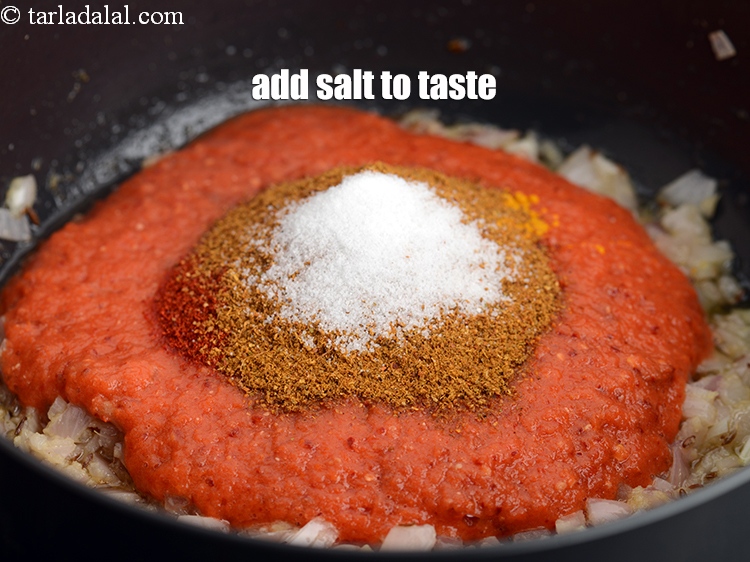 Step 27 – Add salt to taste. Use 1/4 tsp of salt for high blood pressure patients.