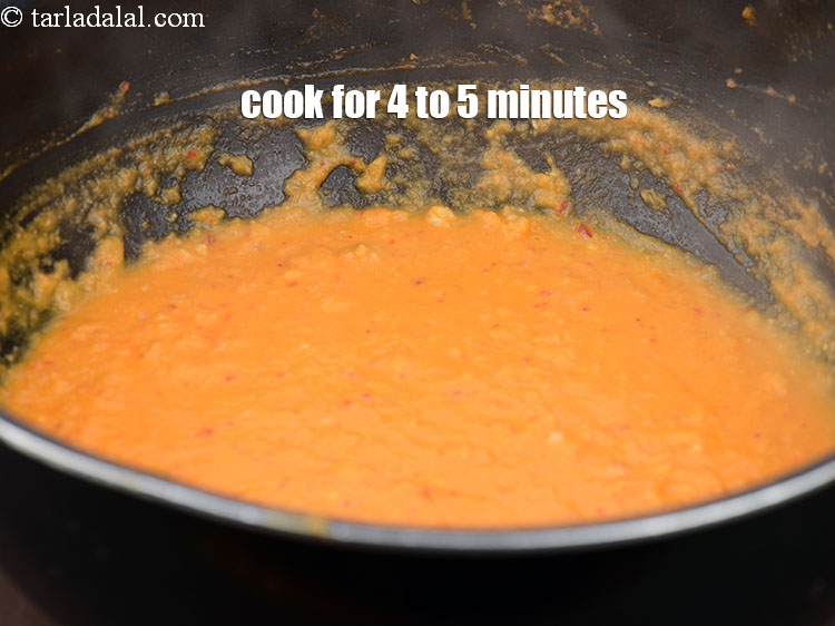 Step 26 – Cook on a medium flame for 4 to 5 minutes, while stirring occasionally.&nbsp;