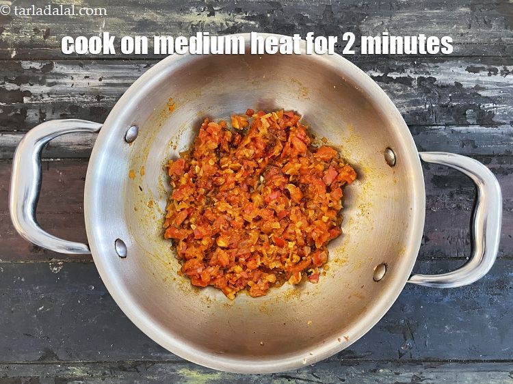 Step 35 – Cook on a medium flame for 2 minutes, while stirring occasionally.