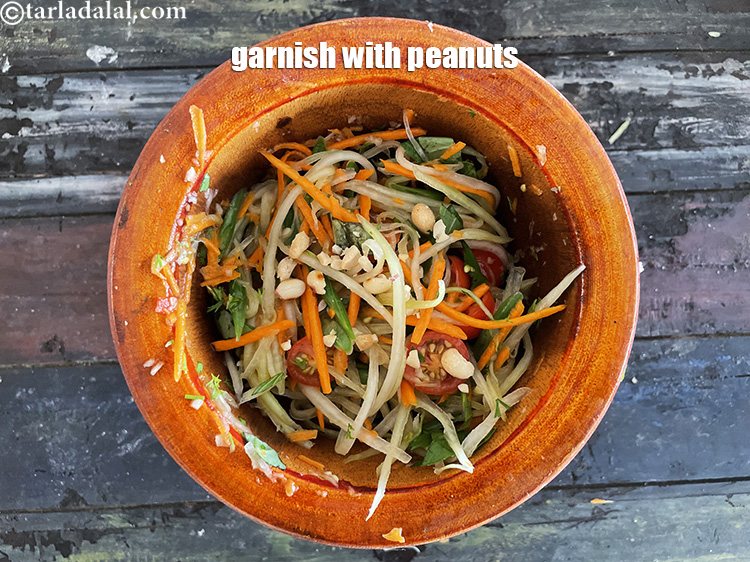 Step 40 – Garnish <meta charset="UTF-8" /><strong>Thai green papaya salad | veg Som Tam | healthy green papaya …