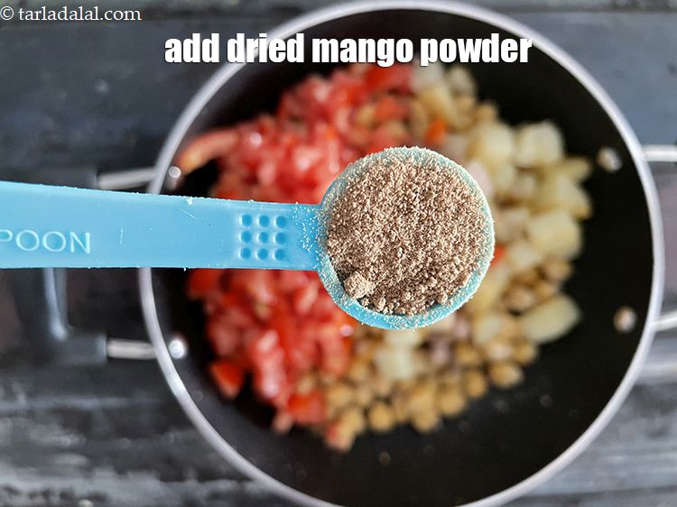 Step 26 – Add&nbsp;<meta charset="UTF-8" />1/2 tsp&nbsp;<a href="glossary-dried-mango-powder-amchur-powder-148i">dried mango powder (amchur)</a>.