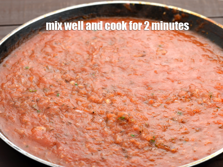 Step 26 – Mix well and cook on a medium flame for 2 minutes, while stirring occasionally.