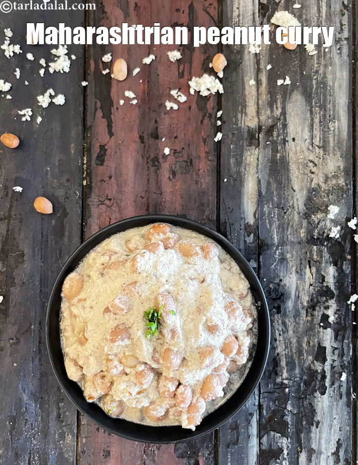 Step 29 – Serve <strong>danyachi usal | Maharashtrian peanut curry | healthy danyachi usal |&nbsp;</strong>&nbsp;immediately.