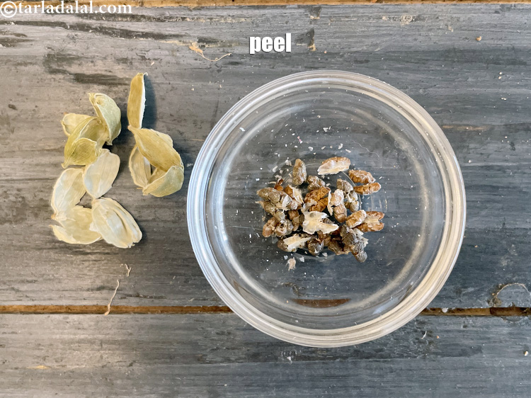Step 10 – Peel the elaichi.&nbsp;