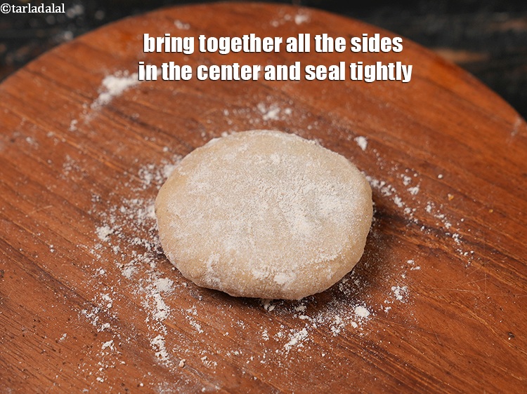 Step 28 – Bring together all the sides in the center and seal tightly.