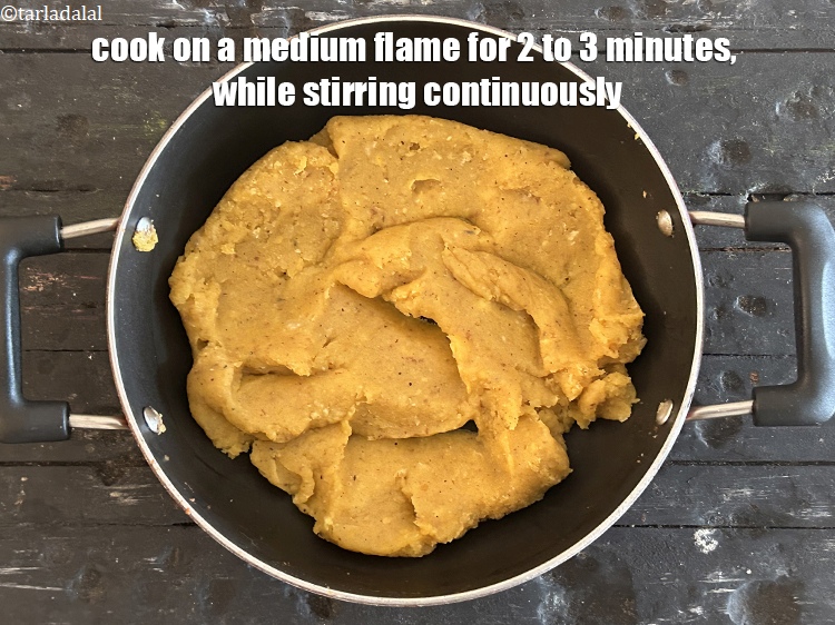Step 27 – Cook on a medium flame for 2 to 3 minutes, while stirring continuously.