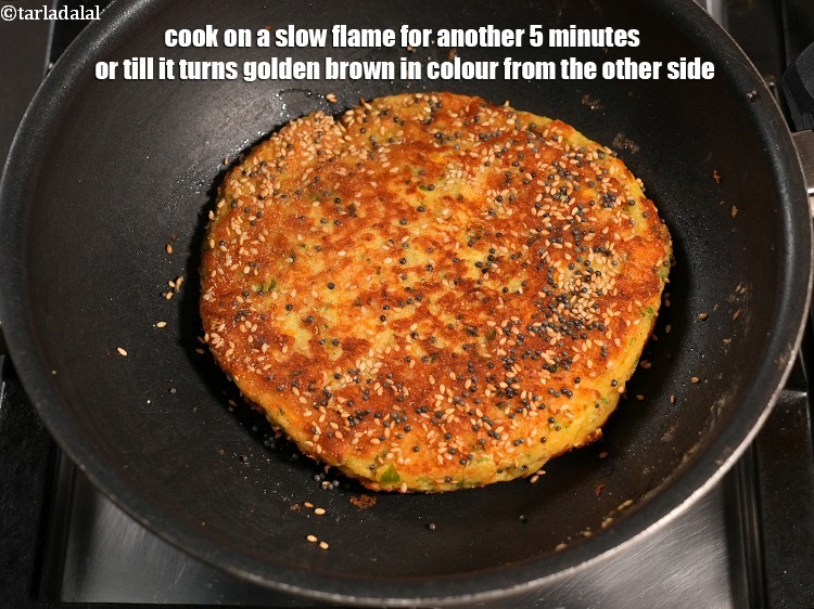 Step 34 – Cook on a slow flame for another 5 minutes or till it turns golden brown …