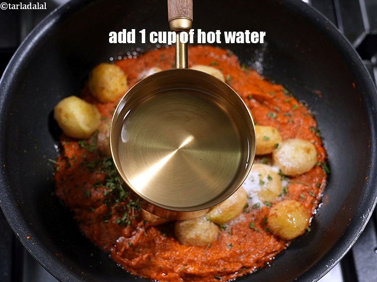 Step 27 – Add 1 cup hot water.