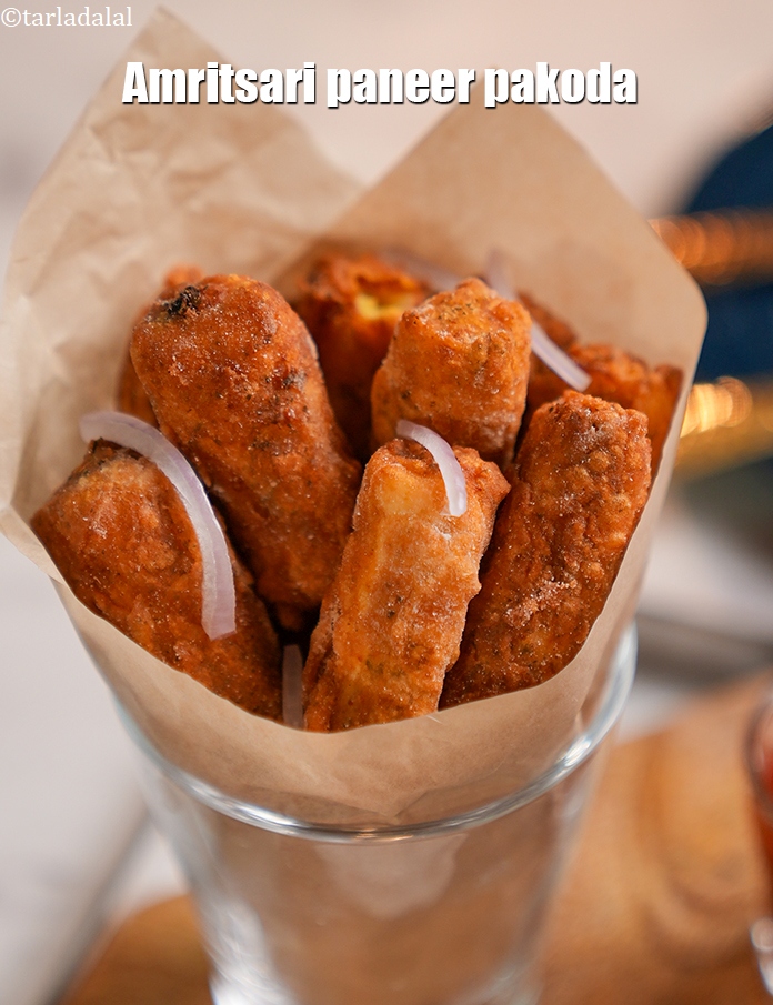 Step 27 – Serve <strong>Amritsari paneer fry recipe&nbsp;|&nbsp;Amritsari paneer pakoda&nbsp;|&nbsp;paneer amritsari&nbsp;|</strong> hot with green chutney.