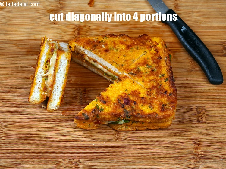 Step 28 – Cut diagonally into 4 equal portions using a sharp knife or cutter.&nbsp;