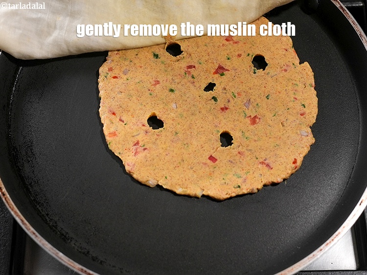 Step 28 – Gently remove the muslin cloth.