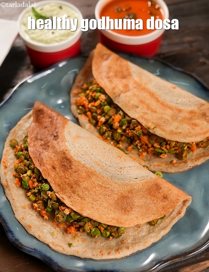 Step 27 – Serve <strong>whole wheat dosa with mixed vegetables recipe | healthy godhuma dosa | vegetable whole …