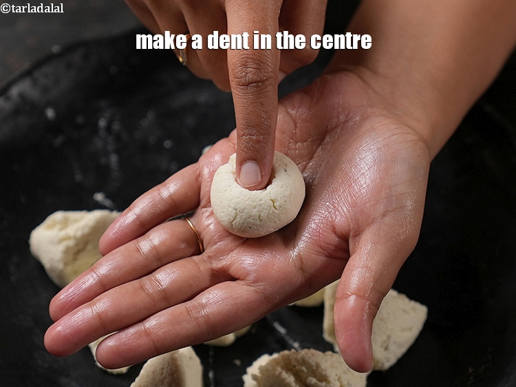 Step 27 – Make a dent in the centre.