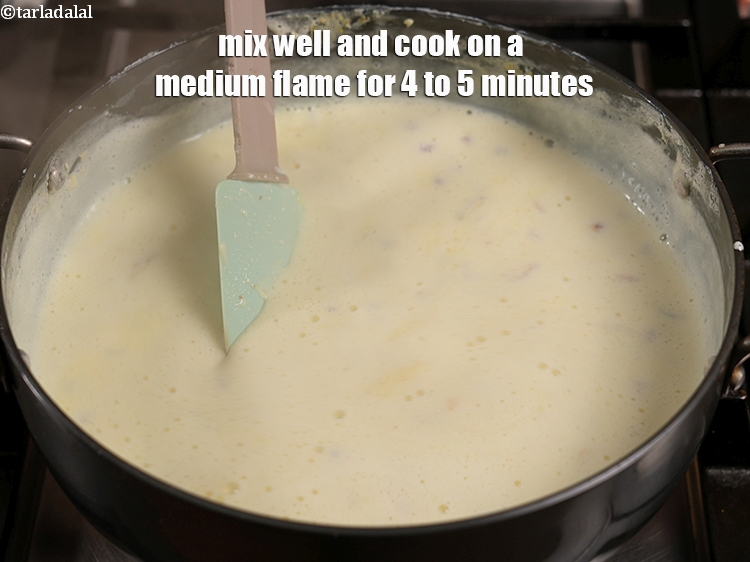 Step 27 – Mix well and cook on a medium flame for 4 to 5 minutes.