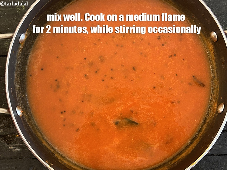Step 27 – Mix well. Cook on a medium flame for 2 minutes, while stirring occasionally.