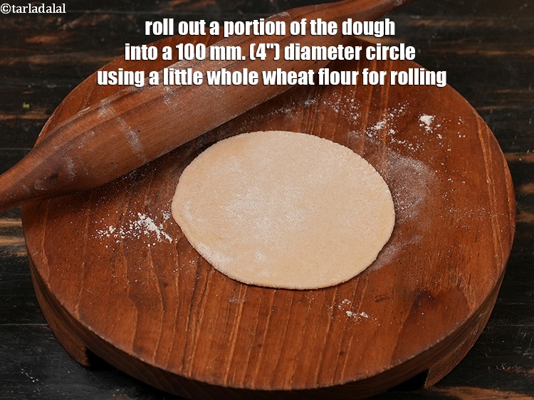 Step 28 – Roll out a portion of the dough into a 100 mm. (4") diameter circle using …